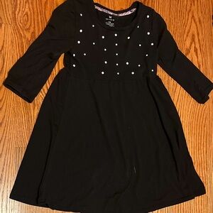 One Step Ahead Black Dress with White Dots